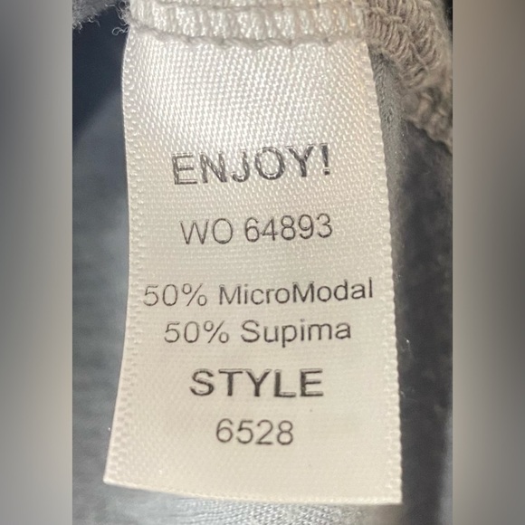 Michael Stars Grey Long Sleeve Blouse, Size OS, Soft, Lightweight, V-neck - Picture 6 of 7